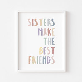Boho Pastel-systrar gör att de bästa kompisarna sk Poster