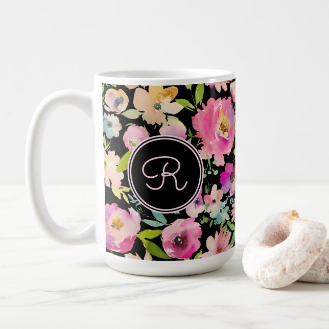 Boho Pastel Watercolor Kaffemugg (Med munk)