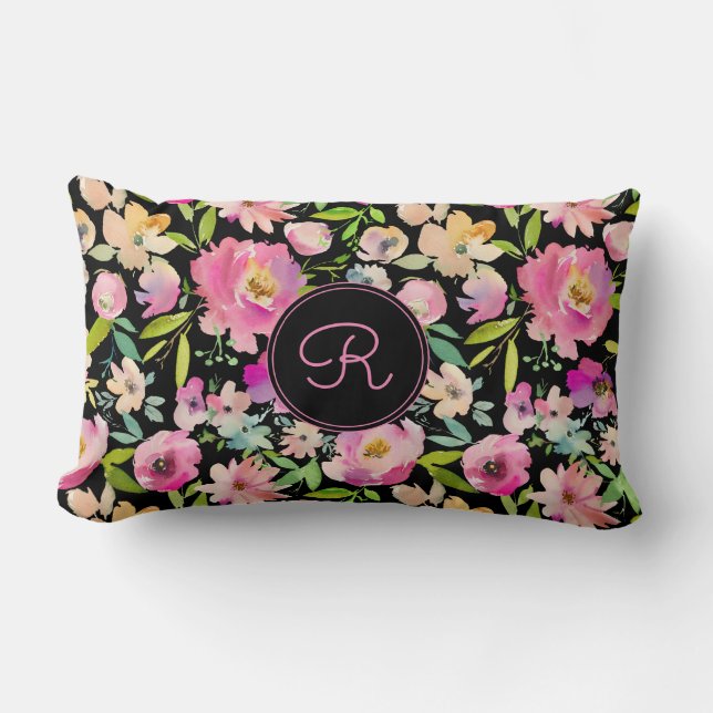 Boho Pastel Watercolor Lumbarkudde (Framsida)