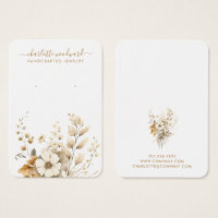 Boho Pastel Watercolor Wildblommor Visning Cards