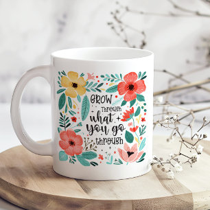 Boho Pastel Wildrows inspirational Self Care Kaffemugg