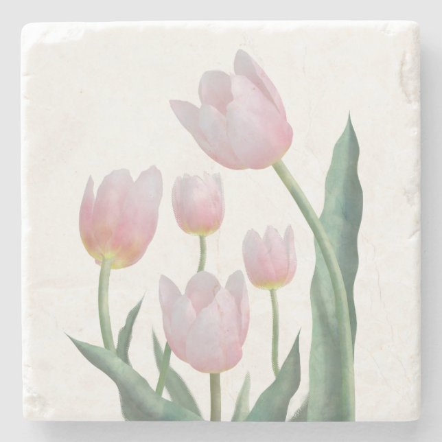 Boho Pastell Blommig Stenunderlägg (Framsidan)