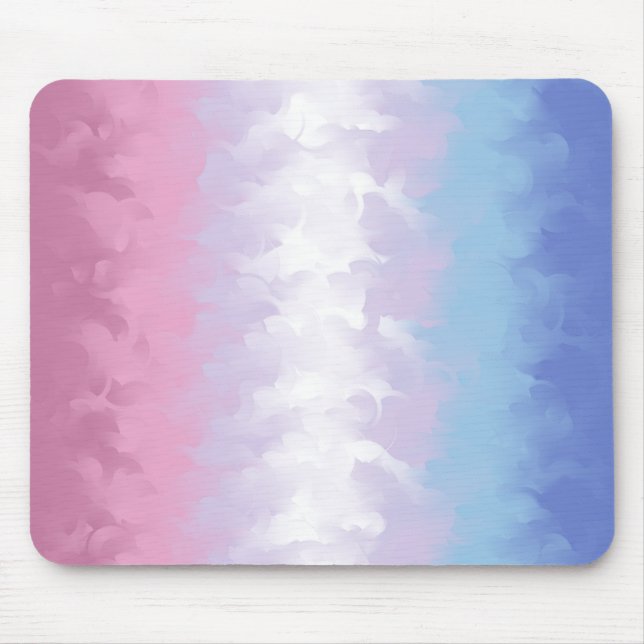 Boho Pastell Fluffig Abstrakt Bigender Pride Flag Musmatta (Framsidan)