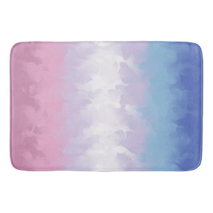 Boho Pastell Fluffig Abstrakt Bigender Pride Flagg Badrumsmatta