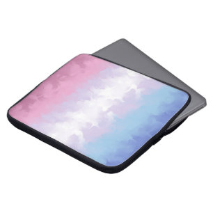 Boho Pastell Fluffig Abstrakt Bigender Pride Flagg Laptop Fodral