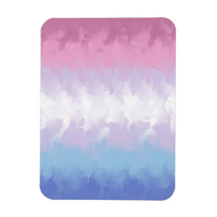 Boho Pastell Fluffig Abstrakt Bigender Pride Flagg Magnet
