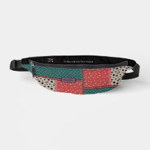 Boho Patchwork Mönster Red Grönt Black Dog Walkers