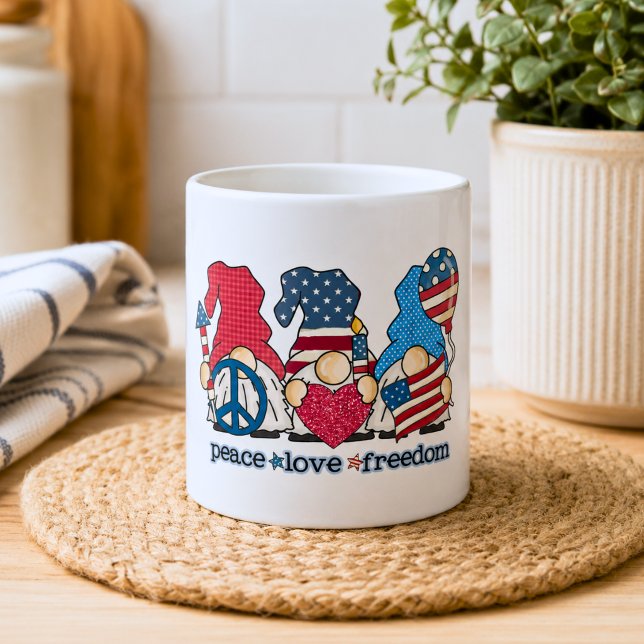 Boho Patriotiska Tomtar Kaffemugg (Skapare uppladdad)