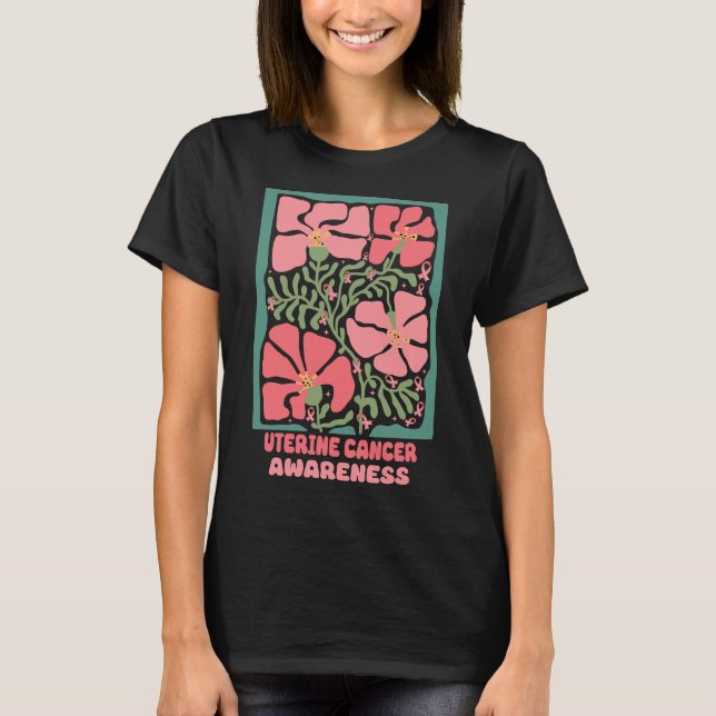 Boho Peach Flower T Shirt (Framsida)