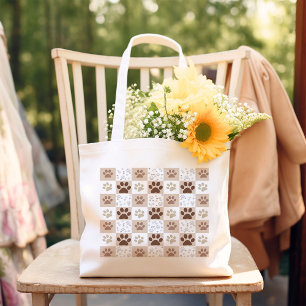 Boho Pet Tass Checkered Tygkasse