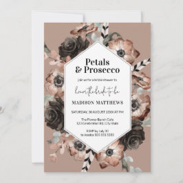 Boho Petals och Prosecco Möhippa Inbjudan