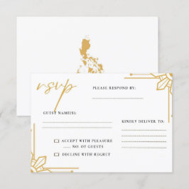 Boho Philippines Sol Bröllop OSA Card Filipino Kort