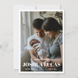 Boho Photo Bröllop spara datum Card Inbjudningar