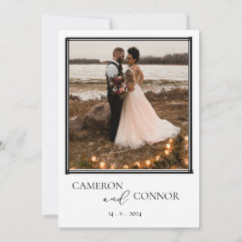 Boho Photo bröllopsinbjudan | Modern minimalist Inbjudningar