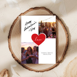 Boho Photo Galantines Day Girly Kärlek Valentinese Julkort
