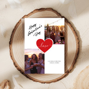 Boho Photo Galantines Day Girly Kärlek Valentinese Julkort