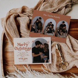 Boho Photo jul Card Inbjudningar