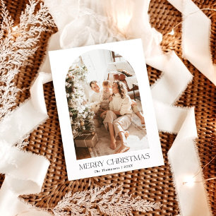Boho Photo jul Card Kort för påskriven Helgdag