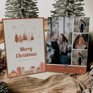 Boho Photo jul Card och Gott nytt år Julkort