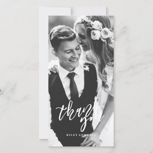 boho Photo THANK DU CARD Tack Kort (Framsida)