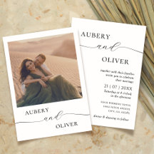 Boho Photo Wedding Bjuda in ett modernt Elegant-sk