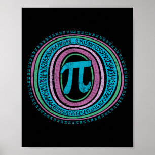 Boho Pi Day 3.14 Math Geek 2 Poster