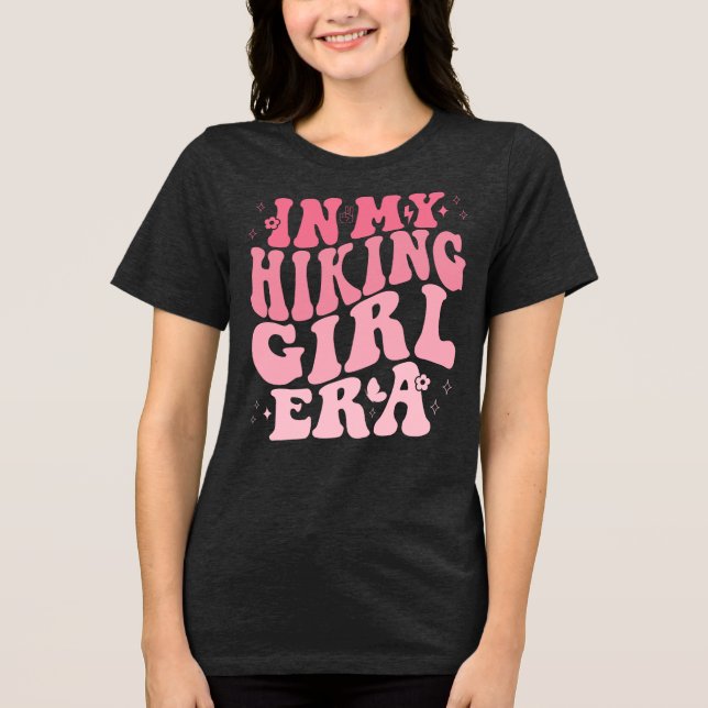Boho Pink Hiking Vibes Era Graphic TShirt T Shirt (Framsida)