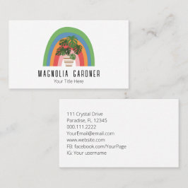 Boho Plant Älskare Organic Master Gardener Nursery Visitkort
