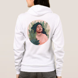 Boho Plant Dam Sweatshirt - Plus-Storlek Brown-Ski T Shirt
