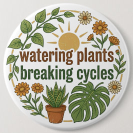 Boho Plant Mom Bryter Cykler Mental Hälsa Groov Knapp