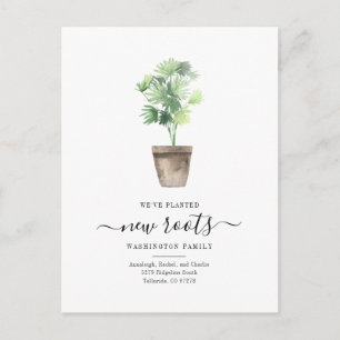 Boho Plant Vi har flyttat Change of Adress Meddelande Vykort