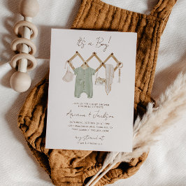 Boho Pojke Couples Shower-inbjudan Inbjudningar