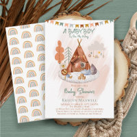 Boho Pojke Teepee och Leksaker Baby Shower