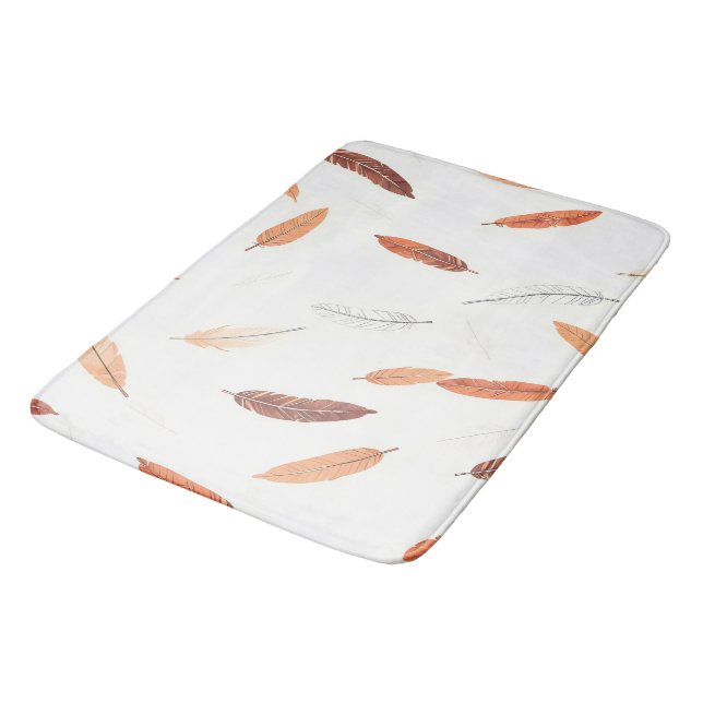 Boho populära fjädrar lyxig kollektion badrumsmatta (Vinklad)