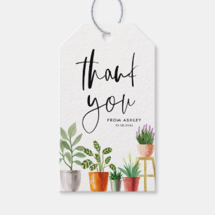 Boho Poted Houseplant Födelsedagsfest Tack Presentetikett