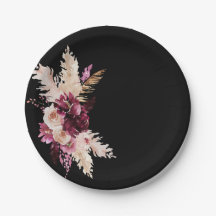 Boho Premium Ro Burgundy Black Bröllop