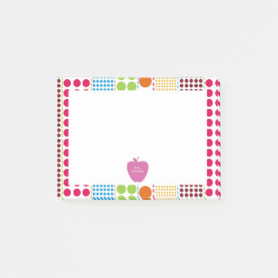 Boho pricker den rosa Apple lärare Post-it Block