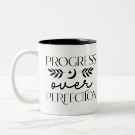 Boho Progress over Perfection Yoga Två-Tonad Mugg