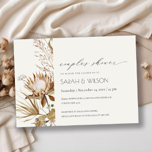 Boho Protea Dry Handflatan Blommigt Par Shower Inb Tack Kort