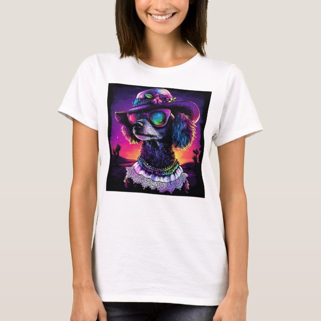 Boho Pudel T Shirt (Framsida)