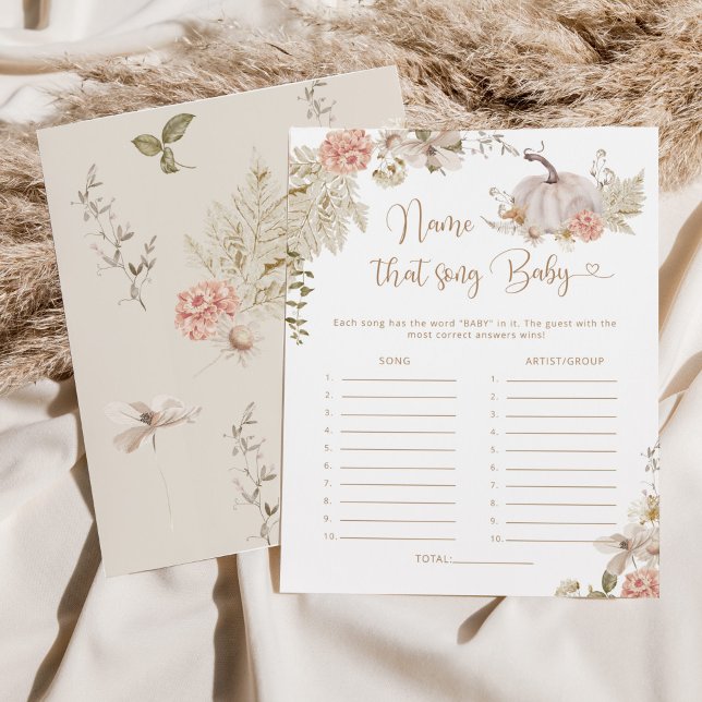 Boho pumkin Namn det där sång-babyduschspelet (Skapare uppladdad)