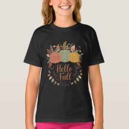 Boho-pumpa Hej höst Terrakotta Mysig höstkonst T Shirt