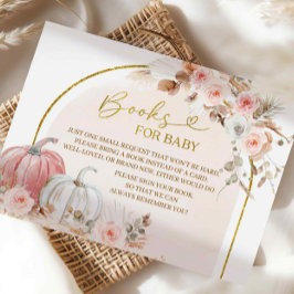 Boho Pumpkin Baby Shower-böcker för babykort Tilläggskort