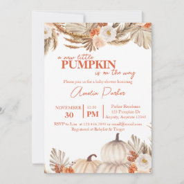Boho Pumpkin Baby Shower-inbjudan Inbjudningar
