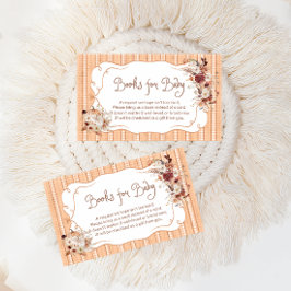 Boho Pumpkin Blommigt Bokar för Baby Biljett Enclo Tilläggskort