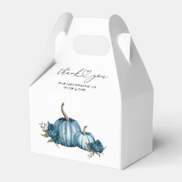 Boho Pumpkin Blue Flower Baby Shower Presentaskar