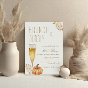 Boho Pumpkin Brunch och Bubly Möhippa Inbjudningar