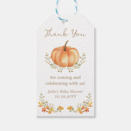 Boho Pumpkin Fall Autumn Foliage Tack Favor Presentetikett