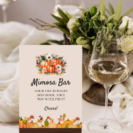 Boho Pumpkin Fall Baby Shower Mimosa Pub Fototryck