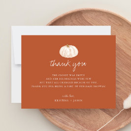 Boho Pumpkin Fall Baby Shower - tack för dina kort